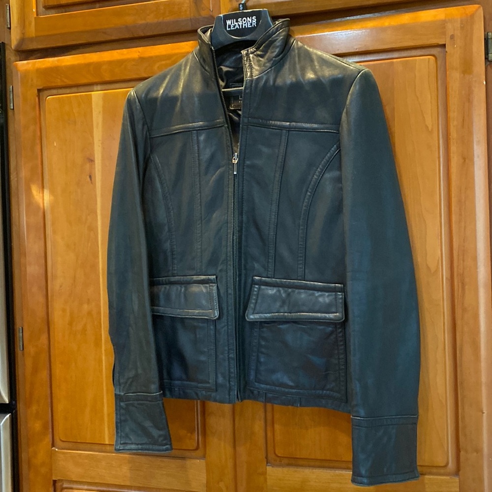 Wilson’s Leather Pelle Studio black jacket, soft and luxurious, EUC, small
